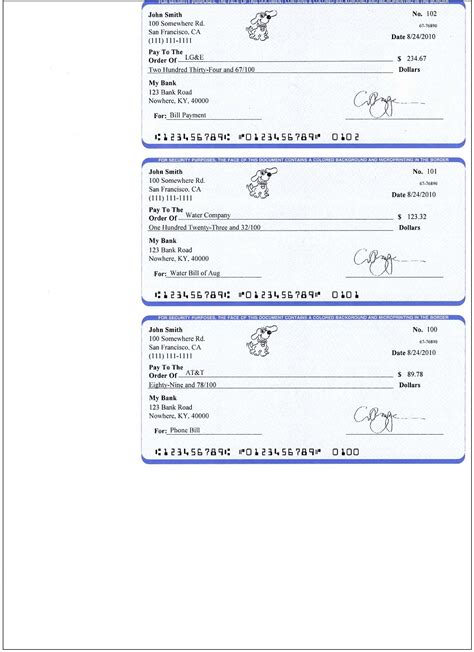 free printable personal checks.